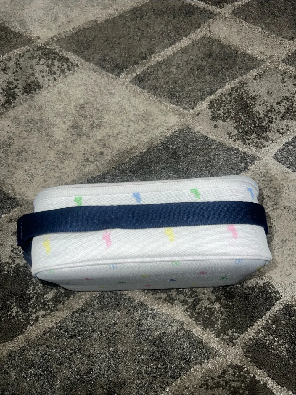 Polo Ralph Lauren White Canvas Polo Pony Lunch Tote